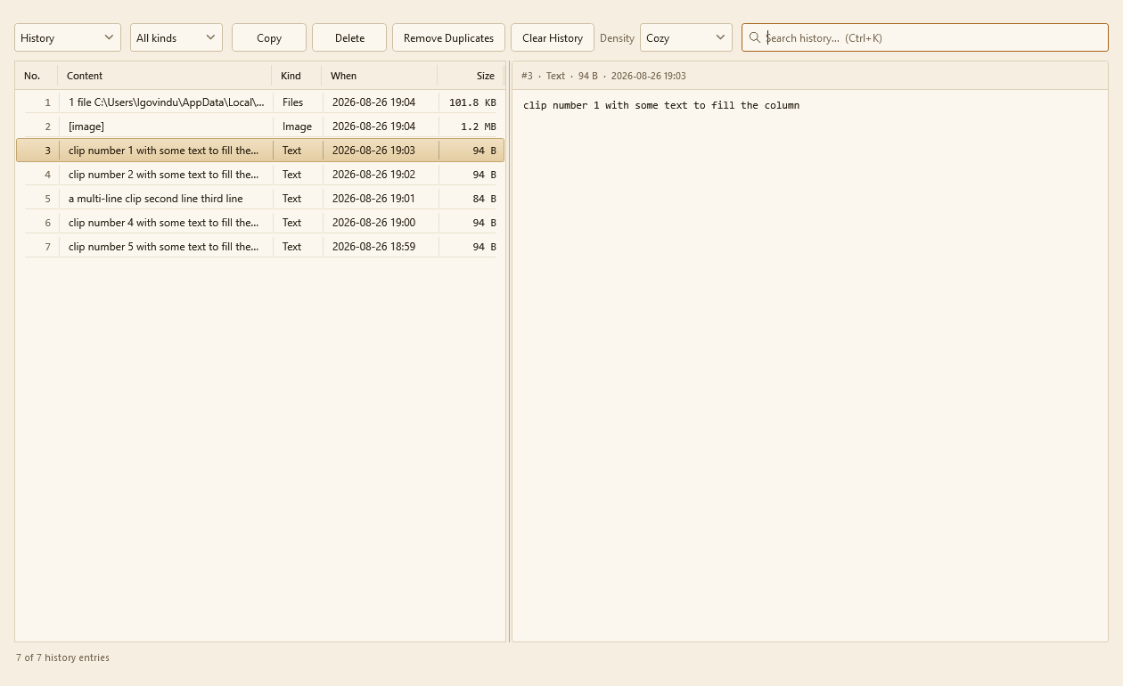 PasteJump under the Sepia theme